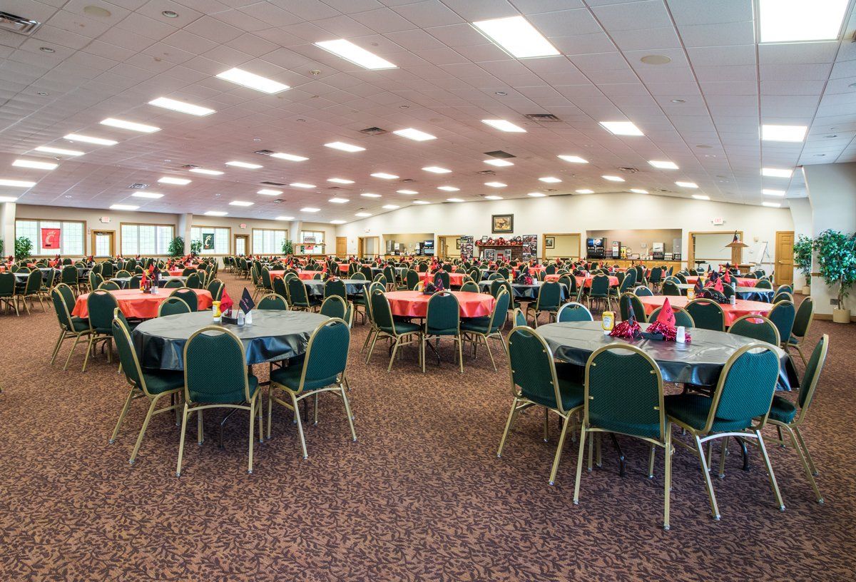 Dining hall set up for UC Bearcats