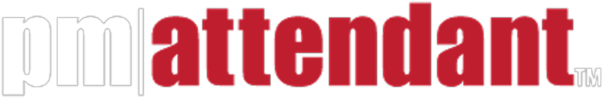The word attendant is written in red on a white background.