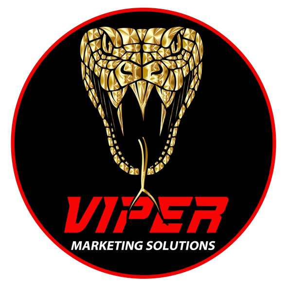 Gold viper head logo, red 