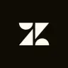 Black-and-white abstract logo with a stylized geometric “Z” on a black background