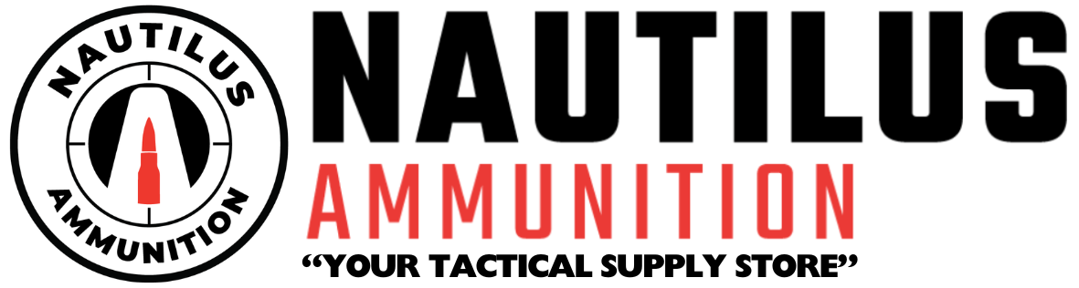 The nautilus ammunition logo is on a white background.