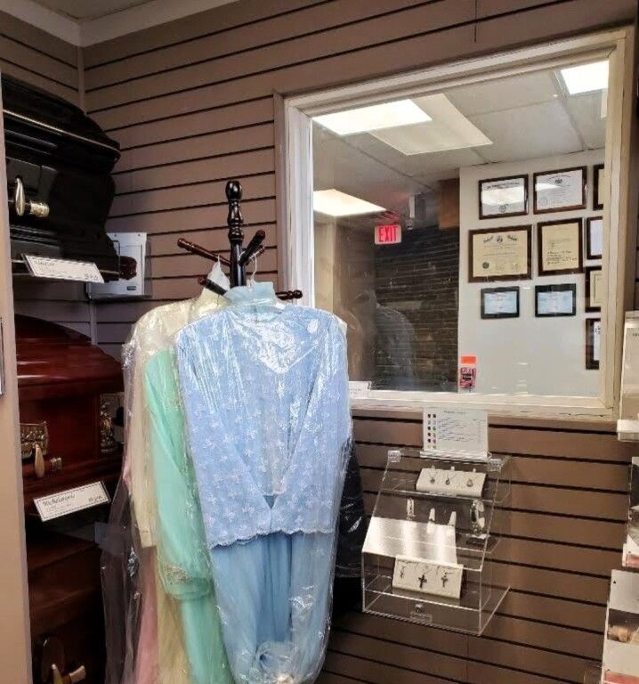 A window with a sign that says exit on it