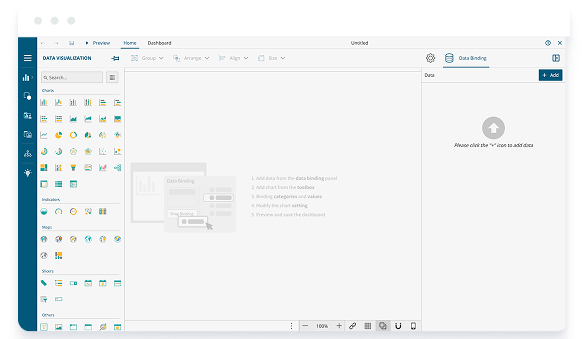 wyn Bi 대시보드 생성 페이지