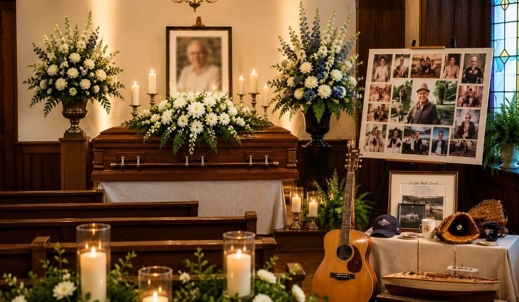funeral homes Plymouth Township, MI with personalized memorial displays and floral arrangements