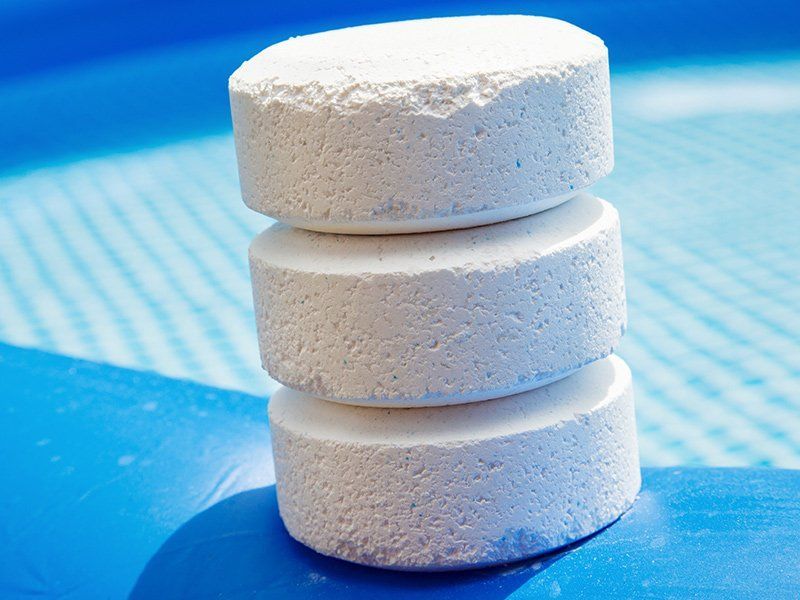 Three Tablets Are Stacked On Top Of Each Other In A Pool — Holiday Coast Pools & Water In Coffs Harbour, NSW