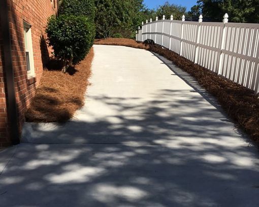 A home in Greensboro, NC, that has had concrete services completed recently