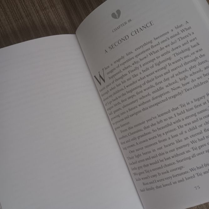 A book is open to a page that says 1 second chance