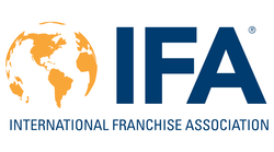 IFA International Franchise Association logo with orange globe icon and blue text