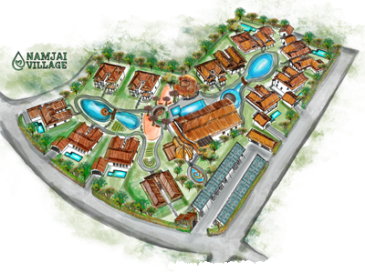 An aerial view of the namcay village