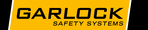 a yellow and black logo for garlock safety systems