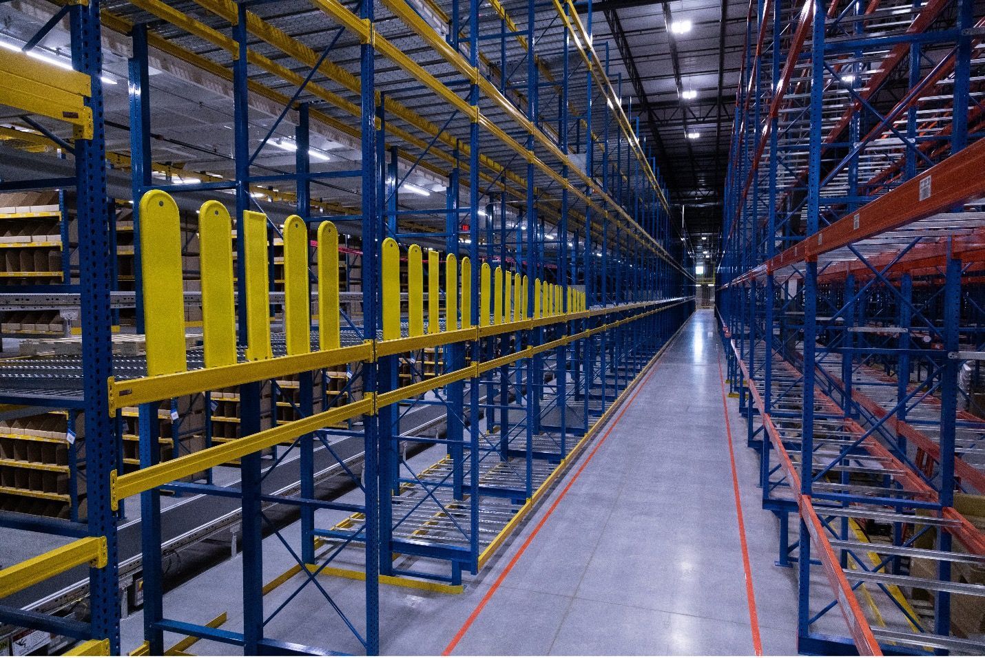 A warehouse filled with lots of shelves and boxes