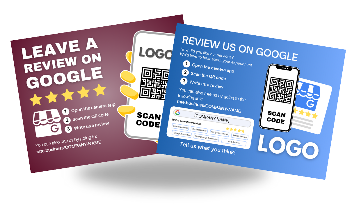 google review postcards