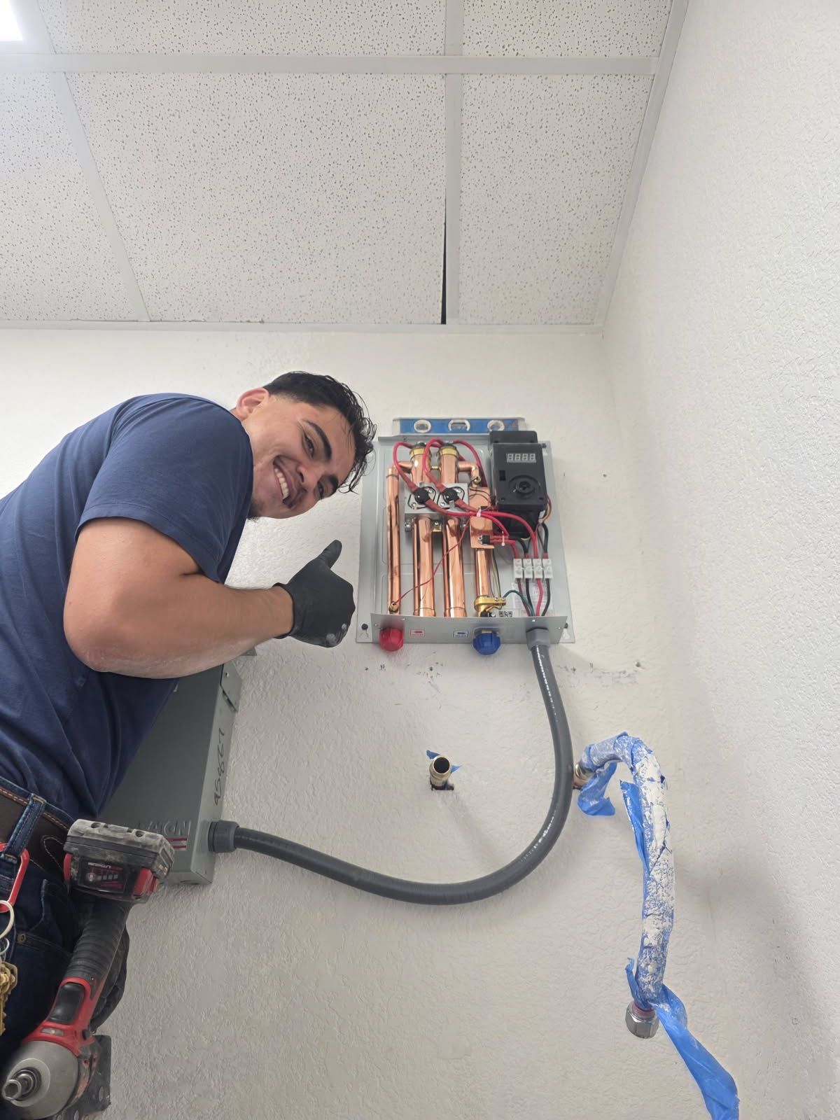 Smiling Repairman With Toolbox