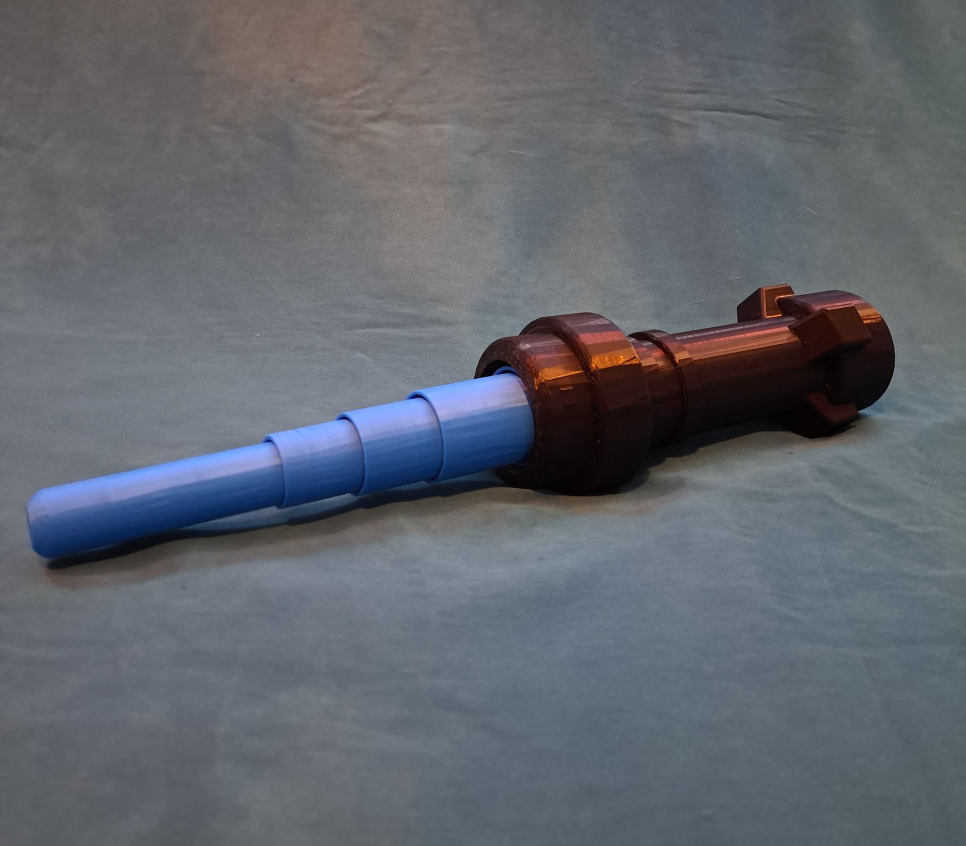 Telescoping scaled up Lego lightsaber