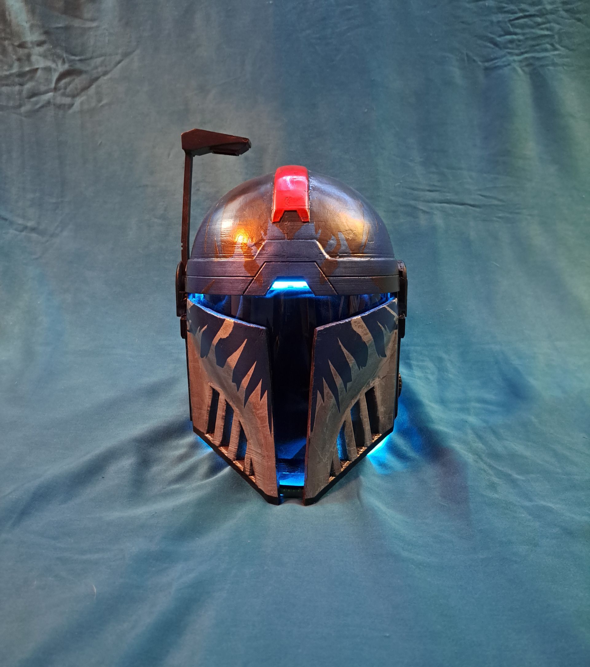Custom painted Mandalorian helmet