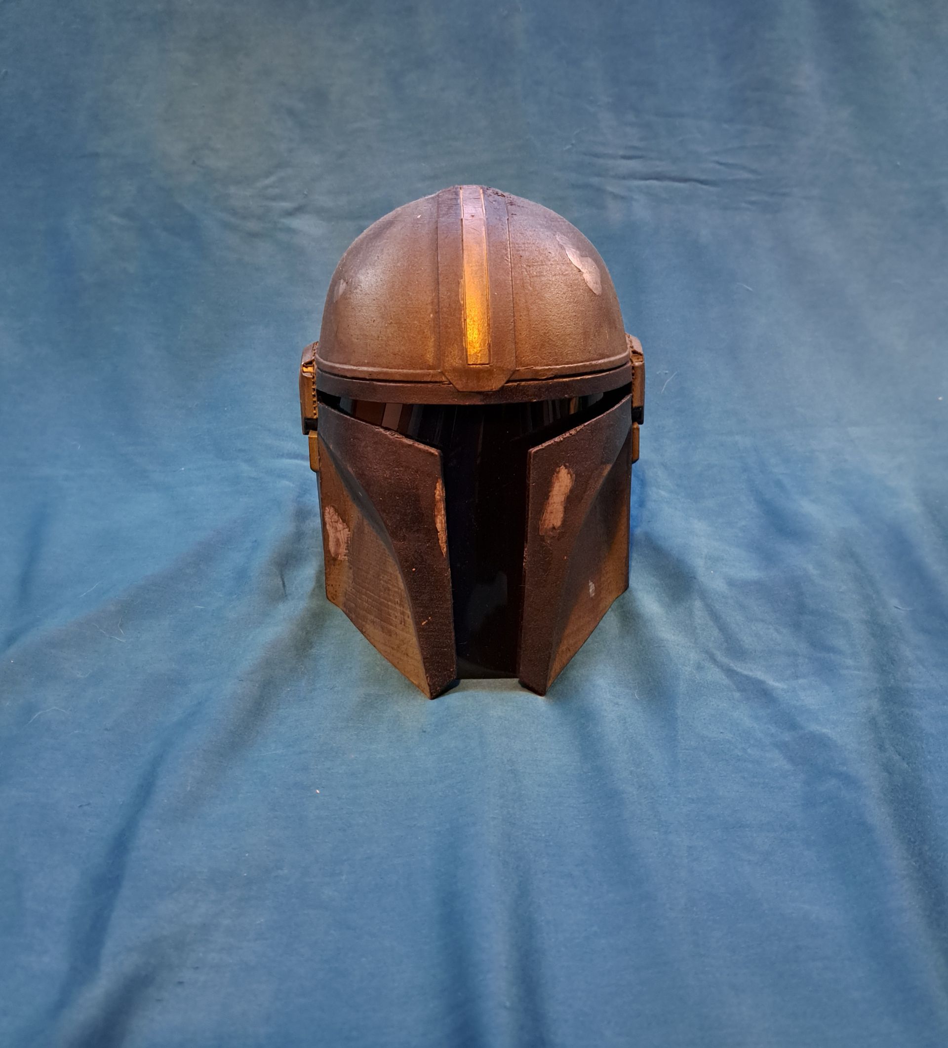 Custom painted Mandalorian helmet