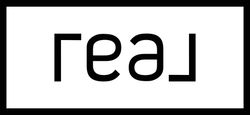 Black stylized text reading &ldquo;гeаl&rdquo; real broker LLc logo on a white background.