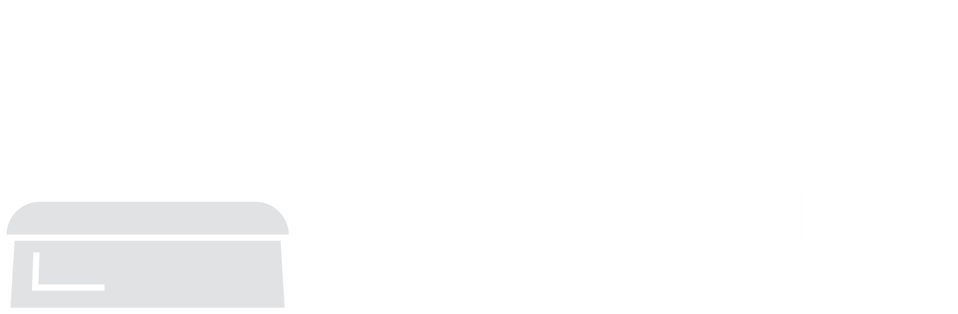 The white logo for scott 's quality drywall repair