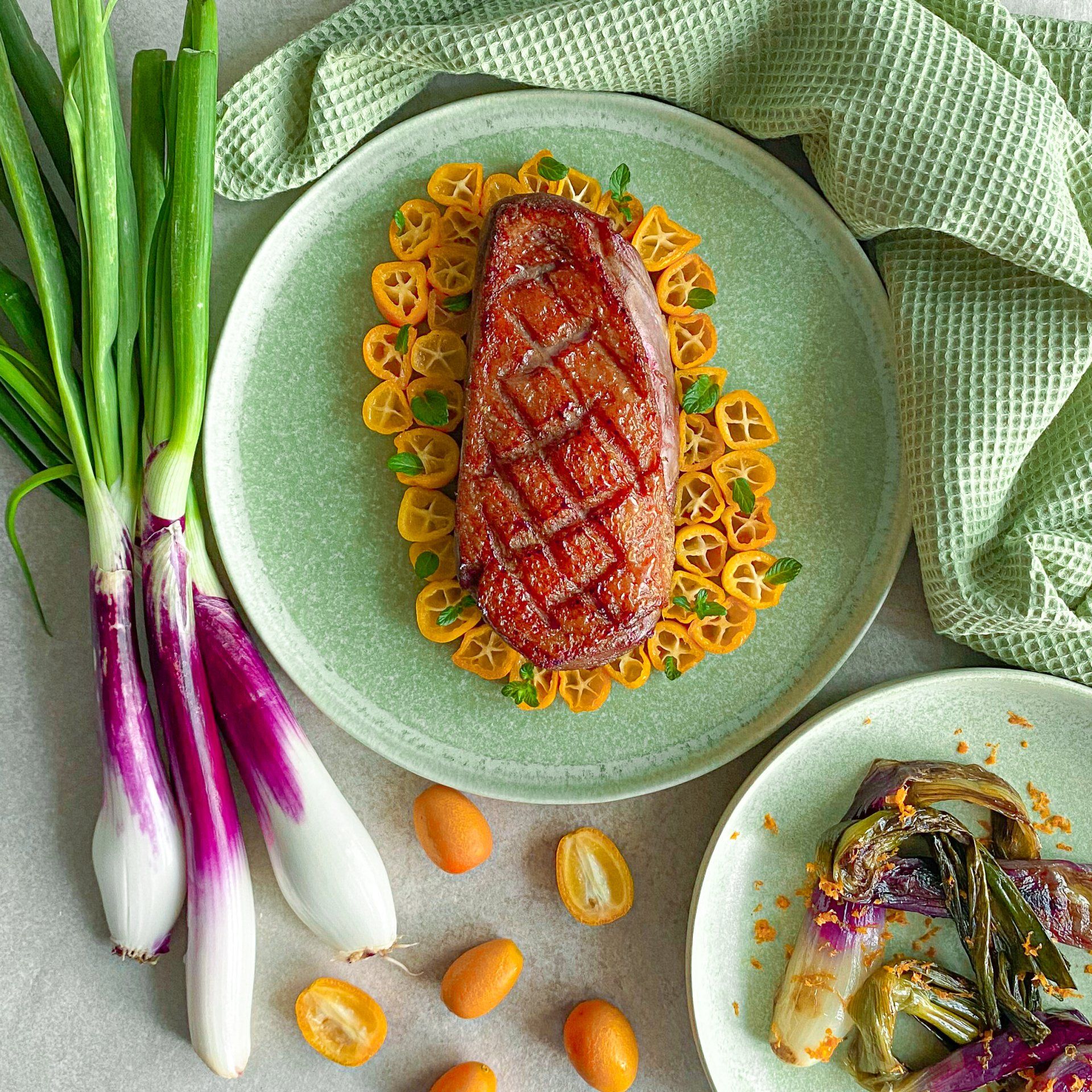 duck breast tropea kumquat