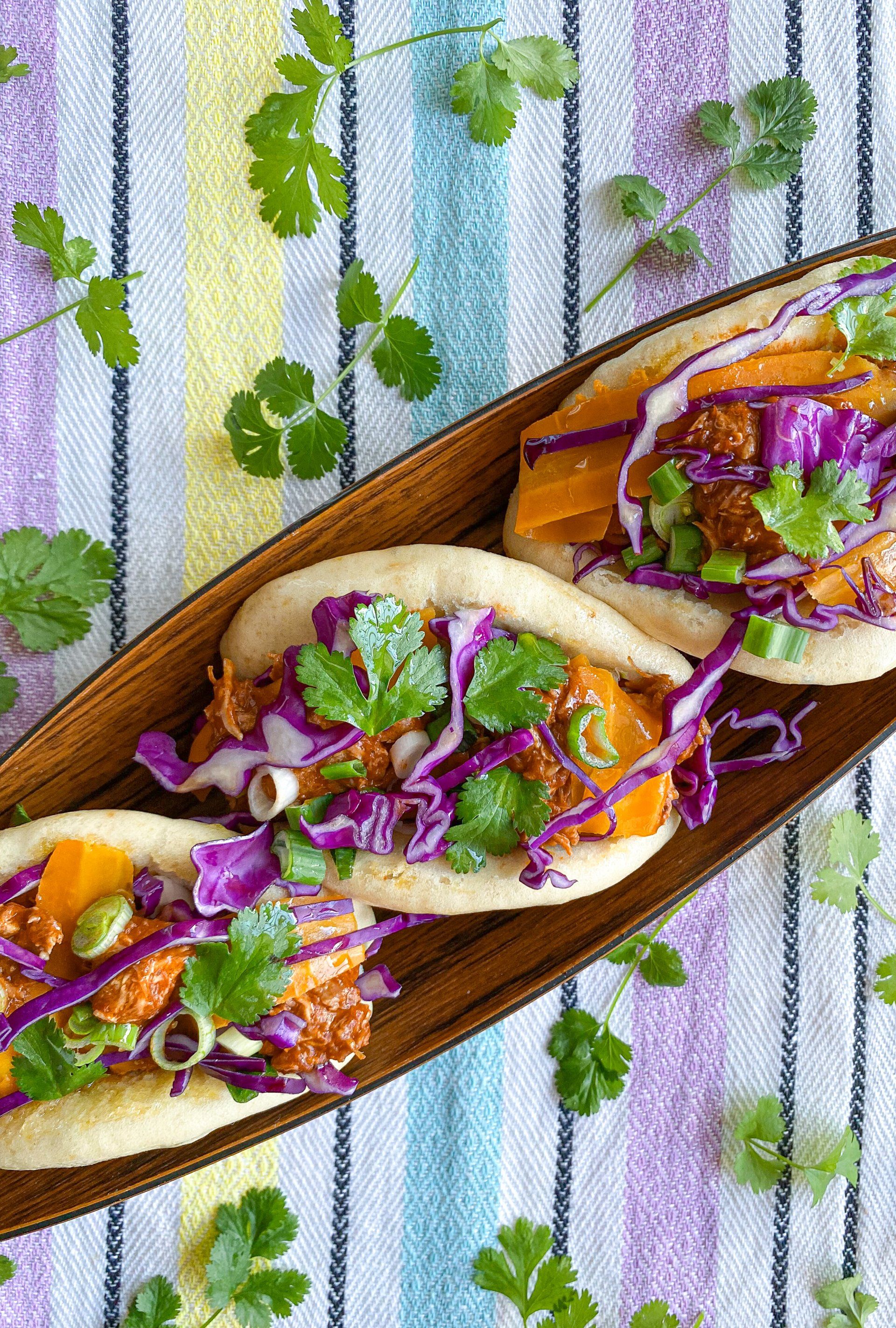 bao coriander carrots red cabbage