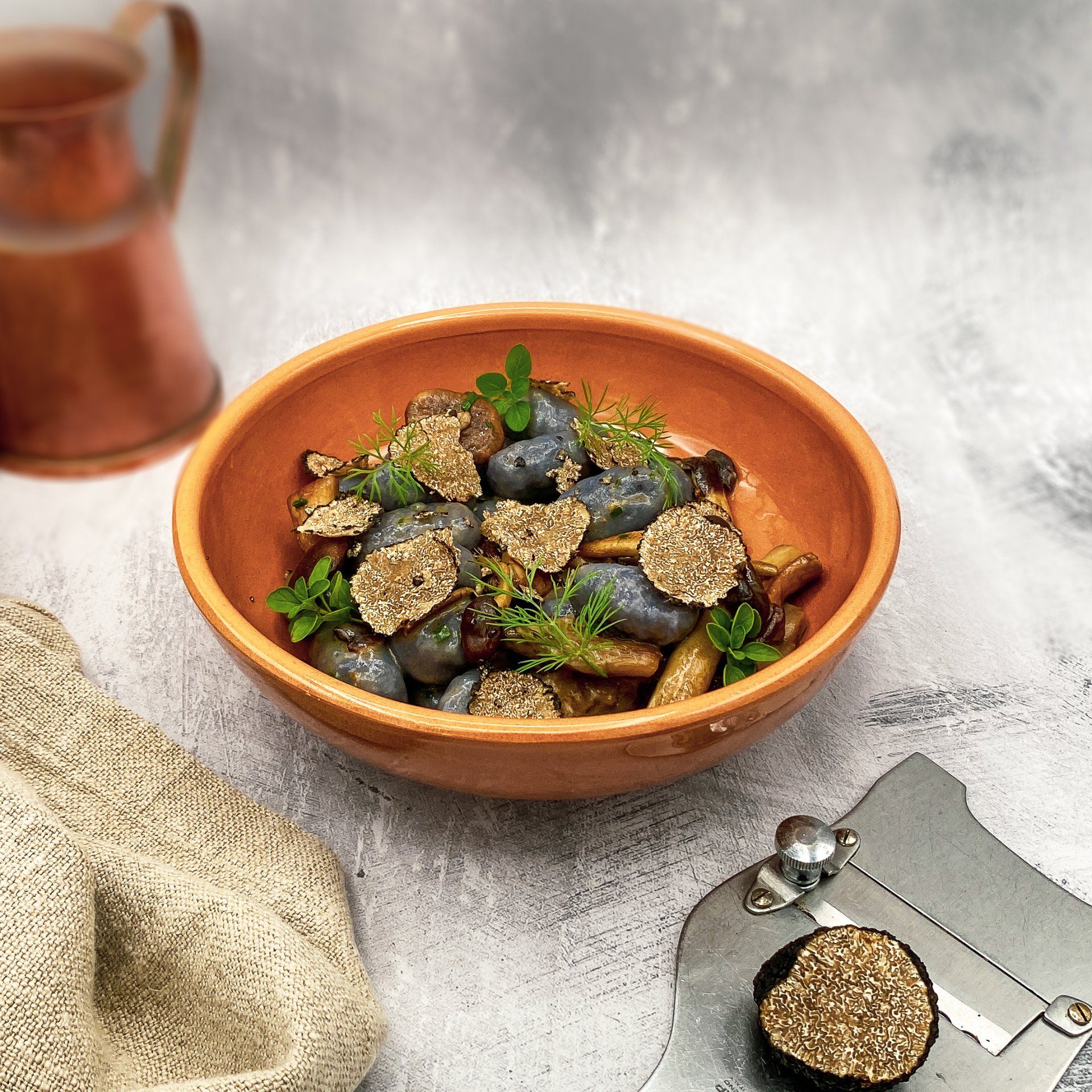 gnocchi truffle mushrooms
