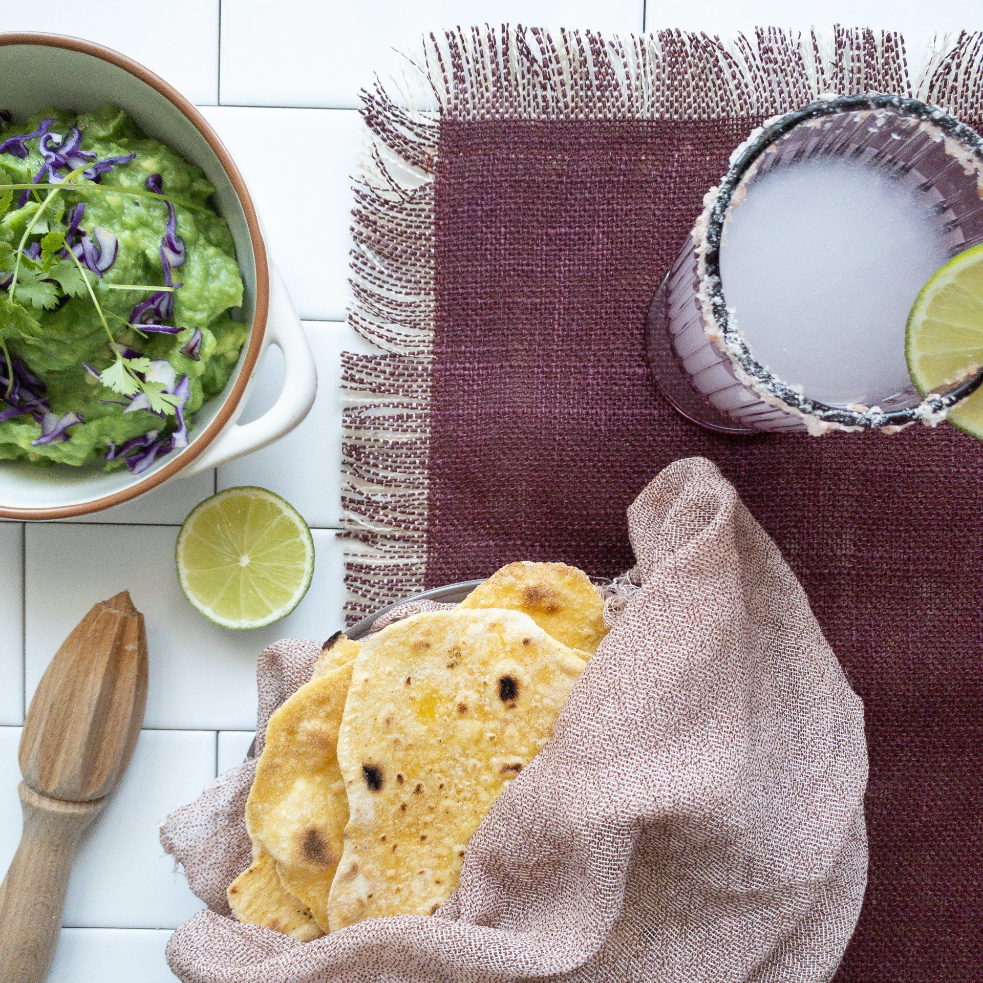 guacamole tortillas margarita