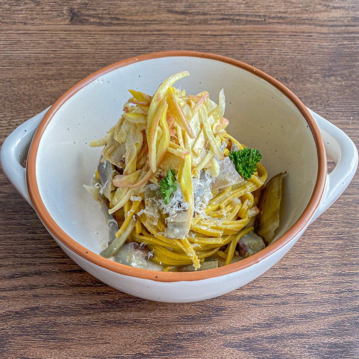 Tagliolino pasta artichoke parmesan
