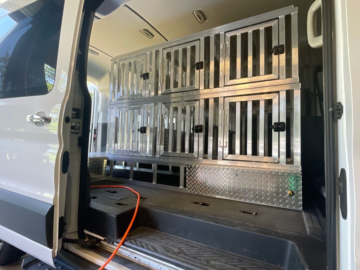 8 Bay Dog Box Van Buildout