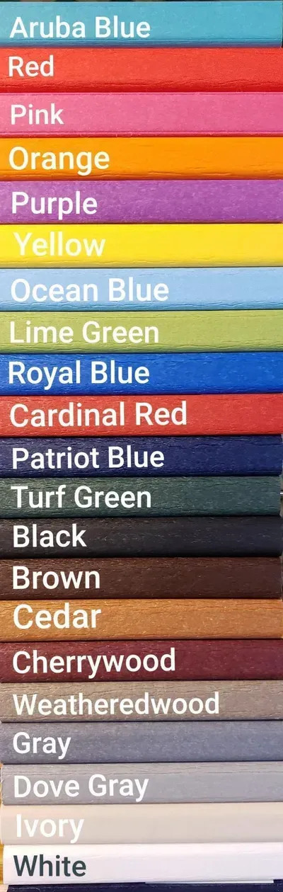 A stack of books with different colors on them