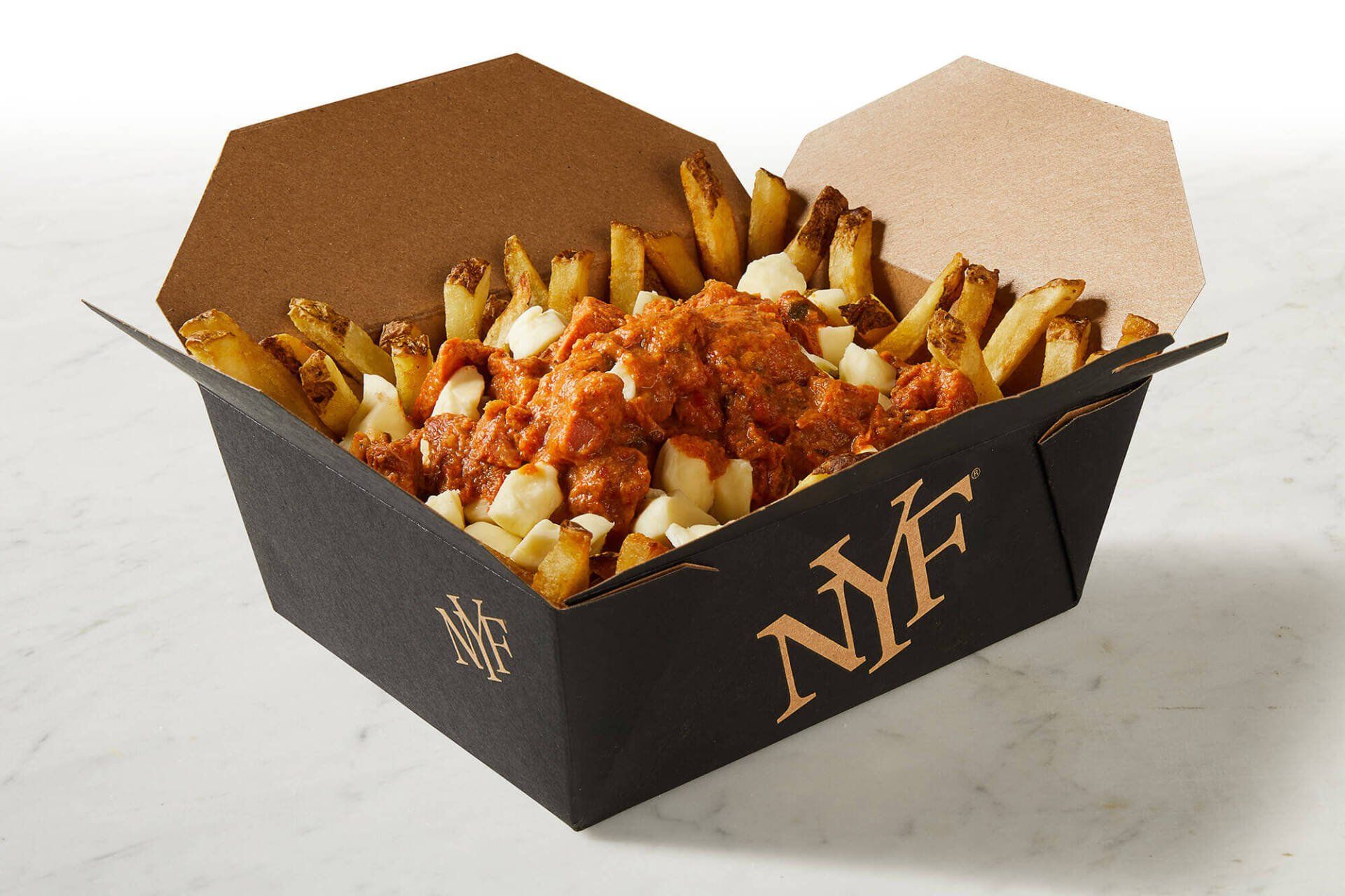 A box of food with the word nyf on it