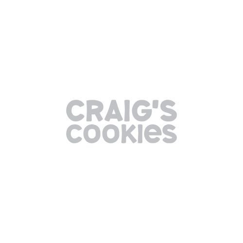 A logo for craig 's cookies on a white background.