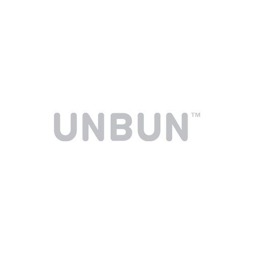 A logo for a company called unbun on a white background.