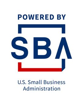 The logo for the u.s. small business administration is powered by sba.