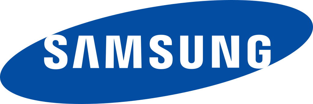 Logo Samsung: testo bianco