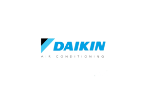 Logo Daikin Air Conditioning: forma stilizzata a