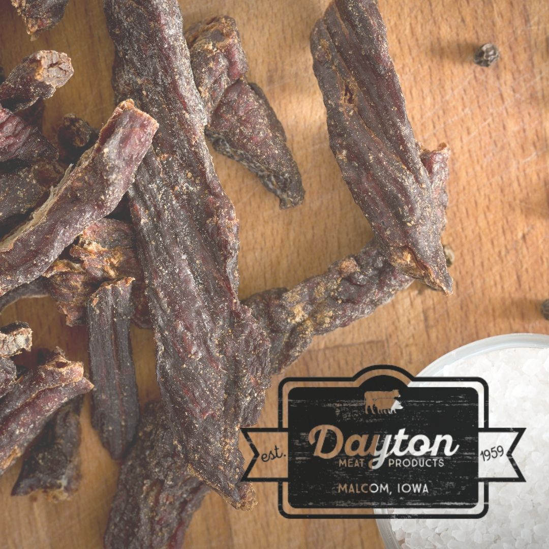 A pile of jerky from dayton meat products