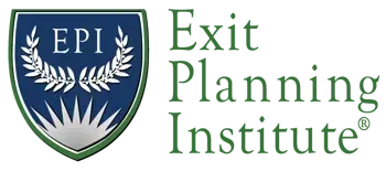 Exit Planning Institute logo featuring a shield with