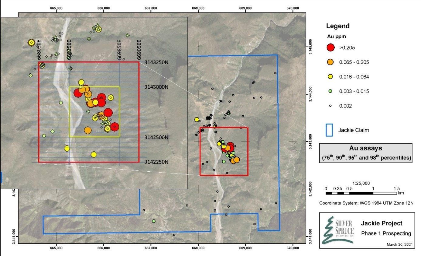 A map showing the location of a few buildings