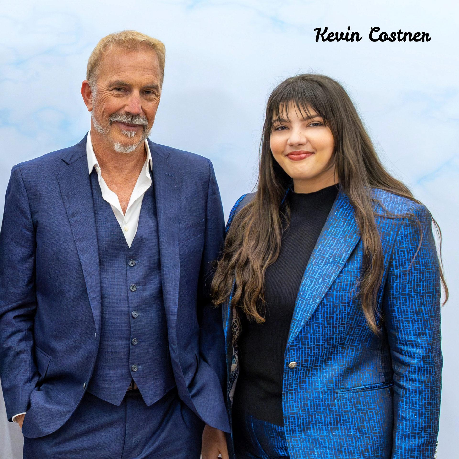 The Only Arena standing beside Kevin Costner