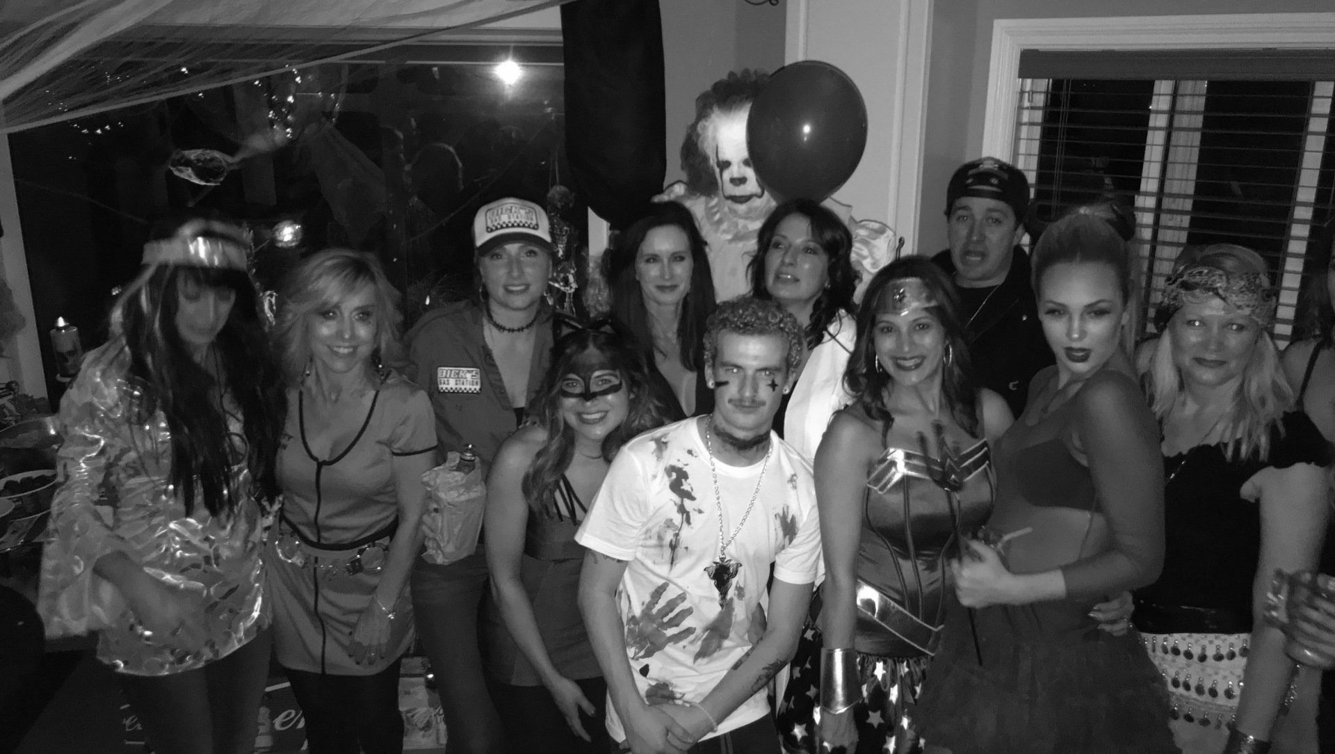 DJ Productions picture of crowd in costumes at a Halloween party