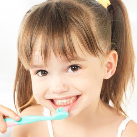 Girl Brushing Teeth — Dentistry in Allentown, PA