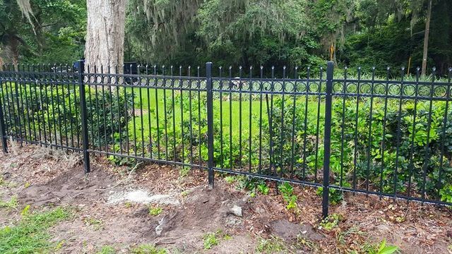 Black Aluminum Fence — Yulee, FL — Creative Services & Fence Company Inc.