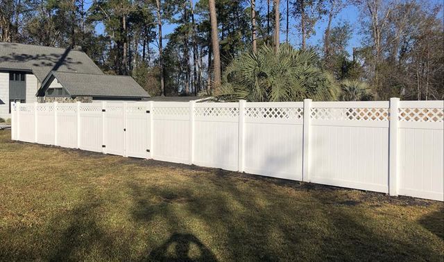 Residential Vinyl Fence — Yulee, FL — Creative Services & Fence Company Inc.