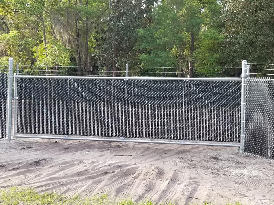 Chain Link Fence With Gate — Yulee, FL — Creative Services & Fence Company Inc.
