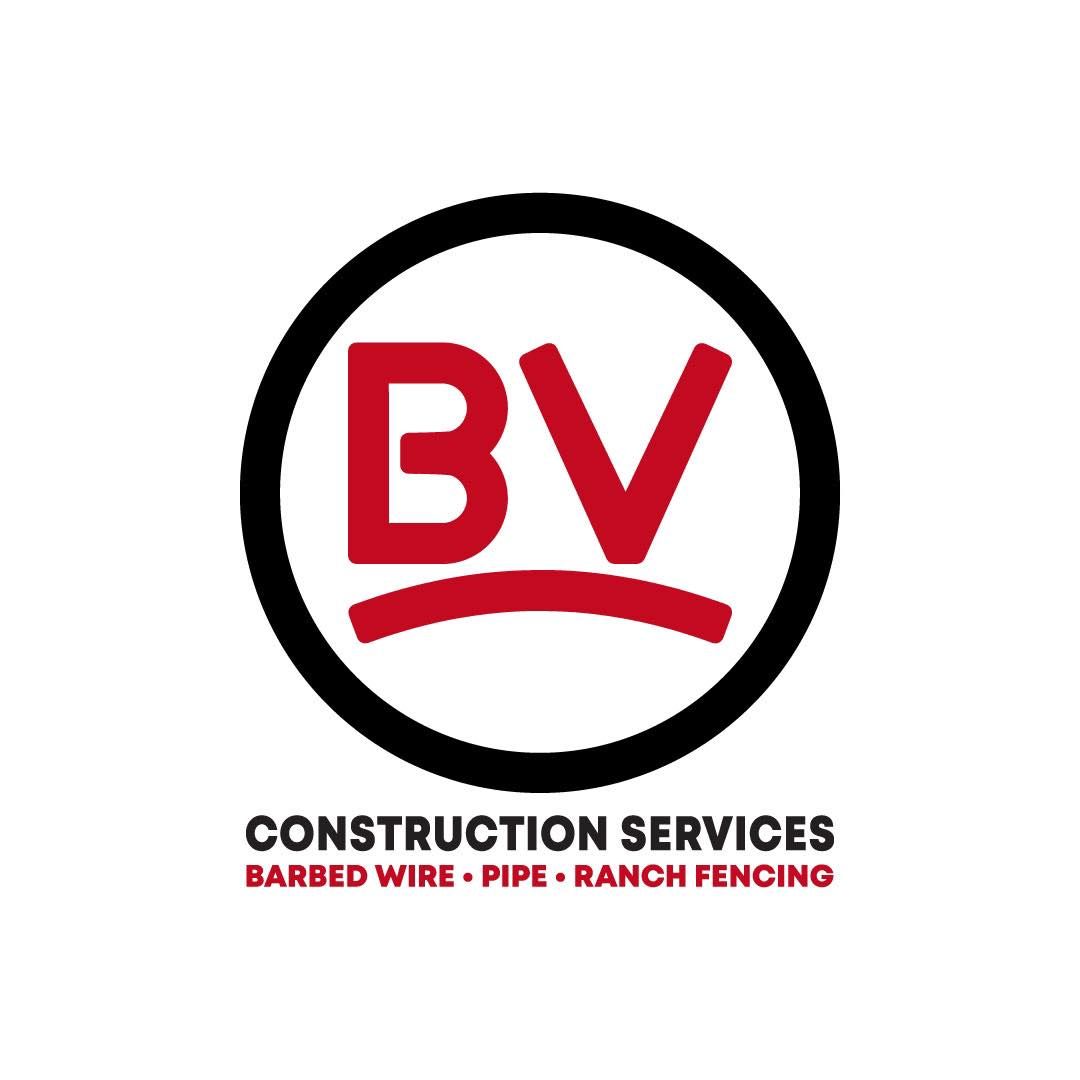 Logo for BV Construction Services: Red letters