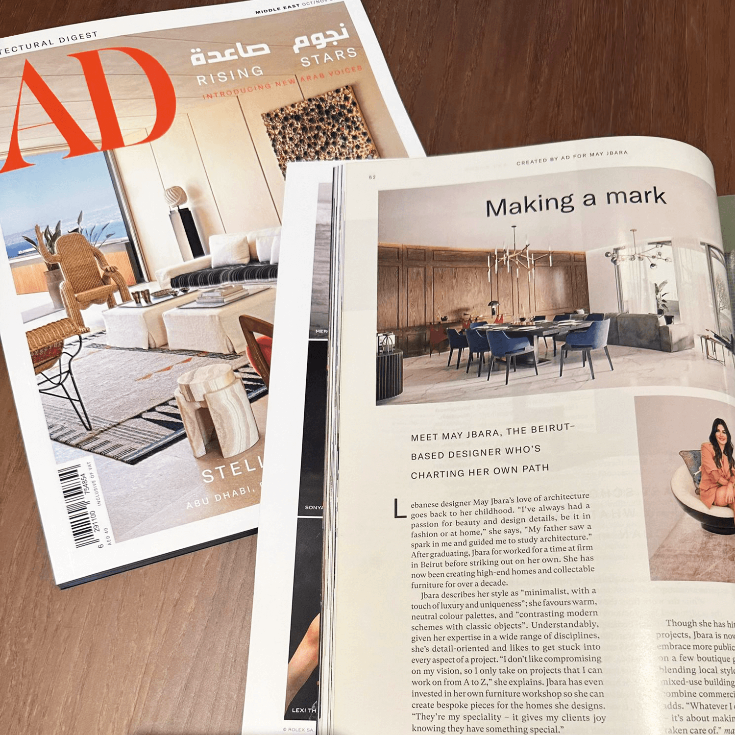 May Jbara Design Studio featured in Architectural Digest Magazine