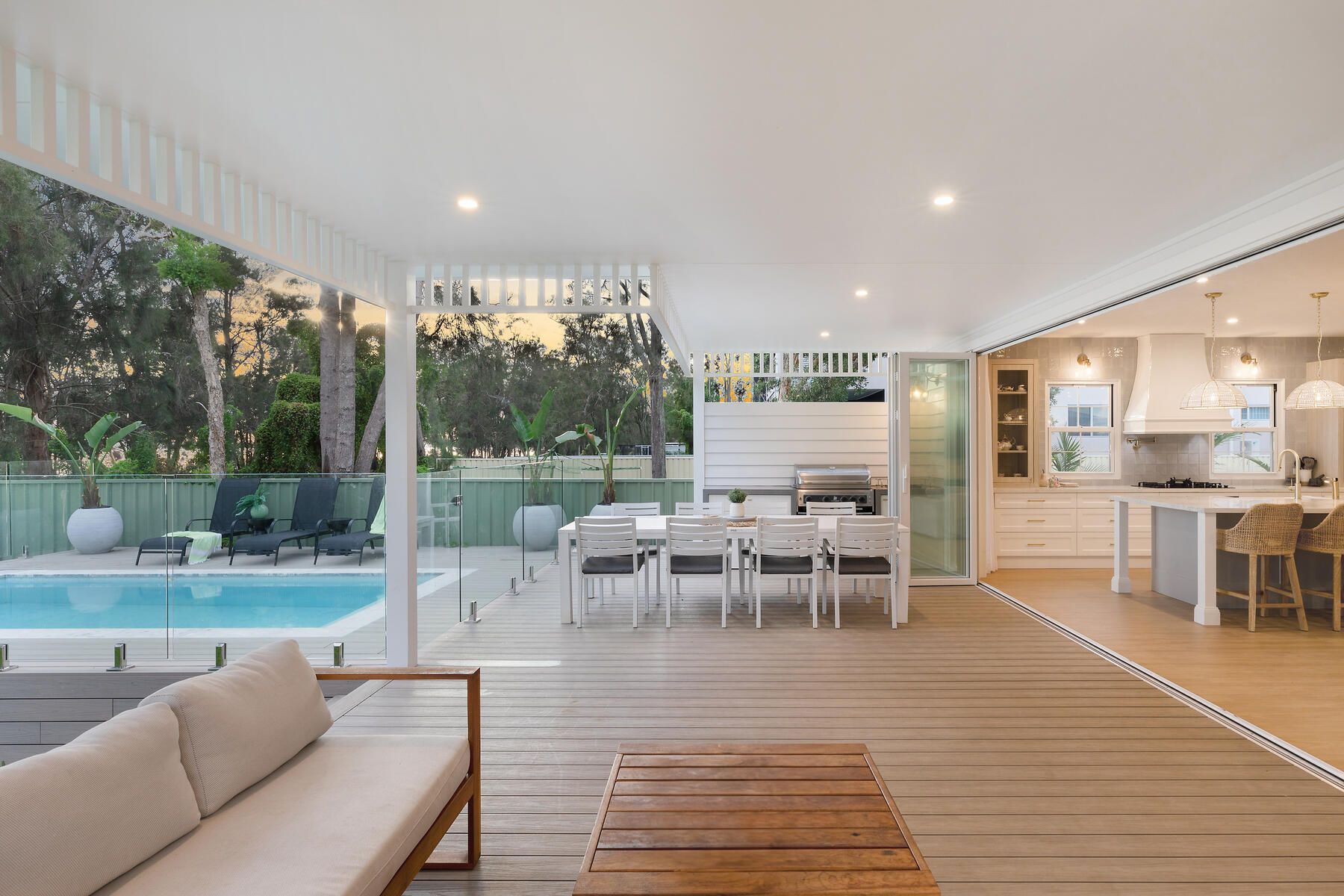 Outdoor patio deck restored to its original colour