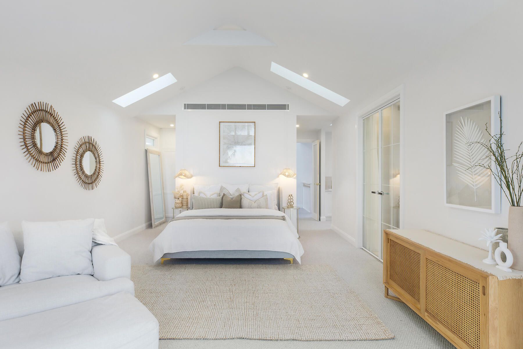 Interior repaint of a coastal-style bedroom in Lake Macquarie