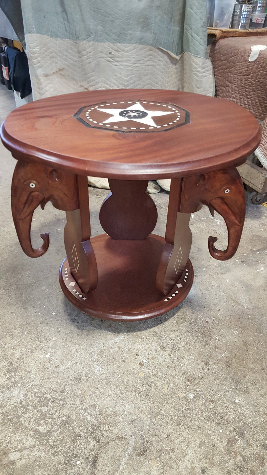 Repaired Round Table — Bohemia, NY — Tony's Touch Up Furniture Service Inc.