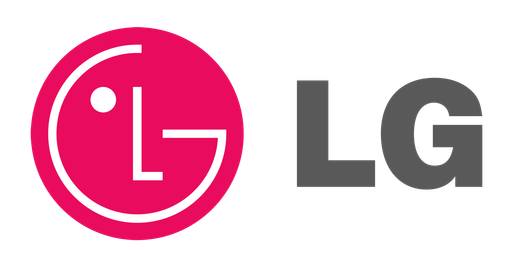 The lg logo is a pink circle with the letter l on it.
